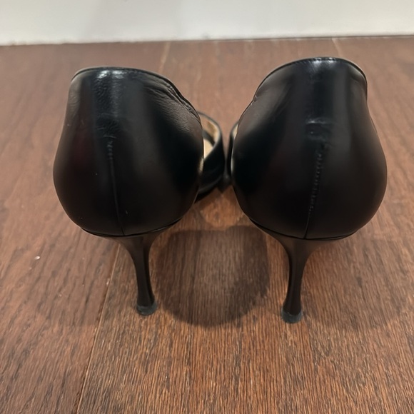 Jimmy Choo Black Peep Toe Pumps Size 39.5/9.5 - Picture 4 of 6